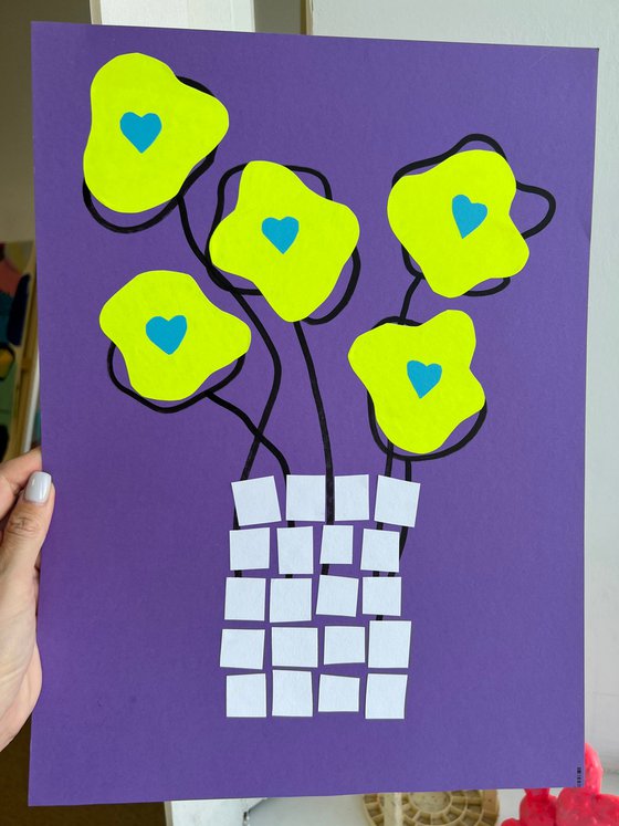 Post-it Petals Whimsical Art