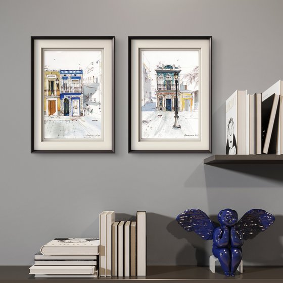 Valencia's Sunlit Pai(Diptych)