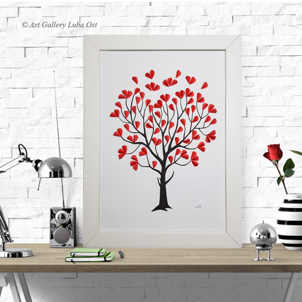 Tree Of Love By Luba Ostroushko, 10 X 13, Artwork For Sale On Artfinder