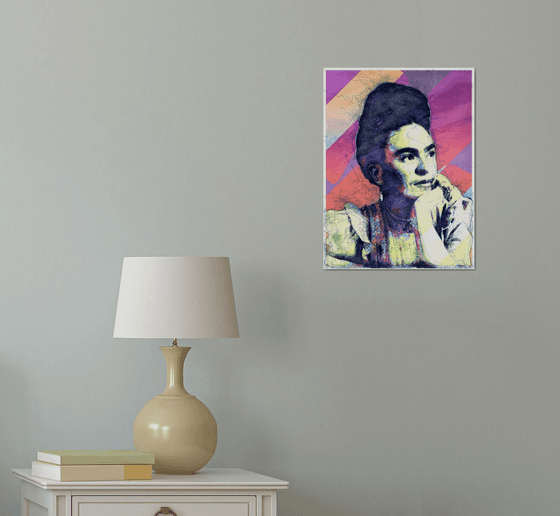 Frida Kahlo Portrait - Pop Art Modern Poster 1 Stylised Art