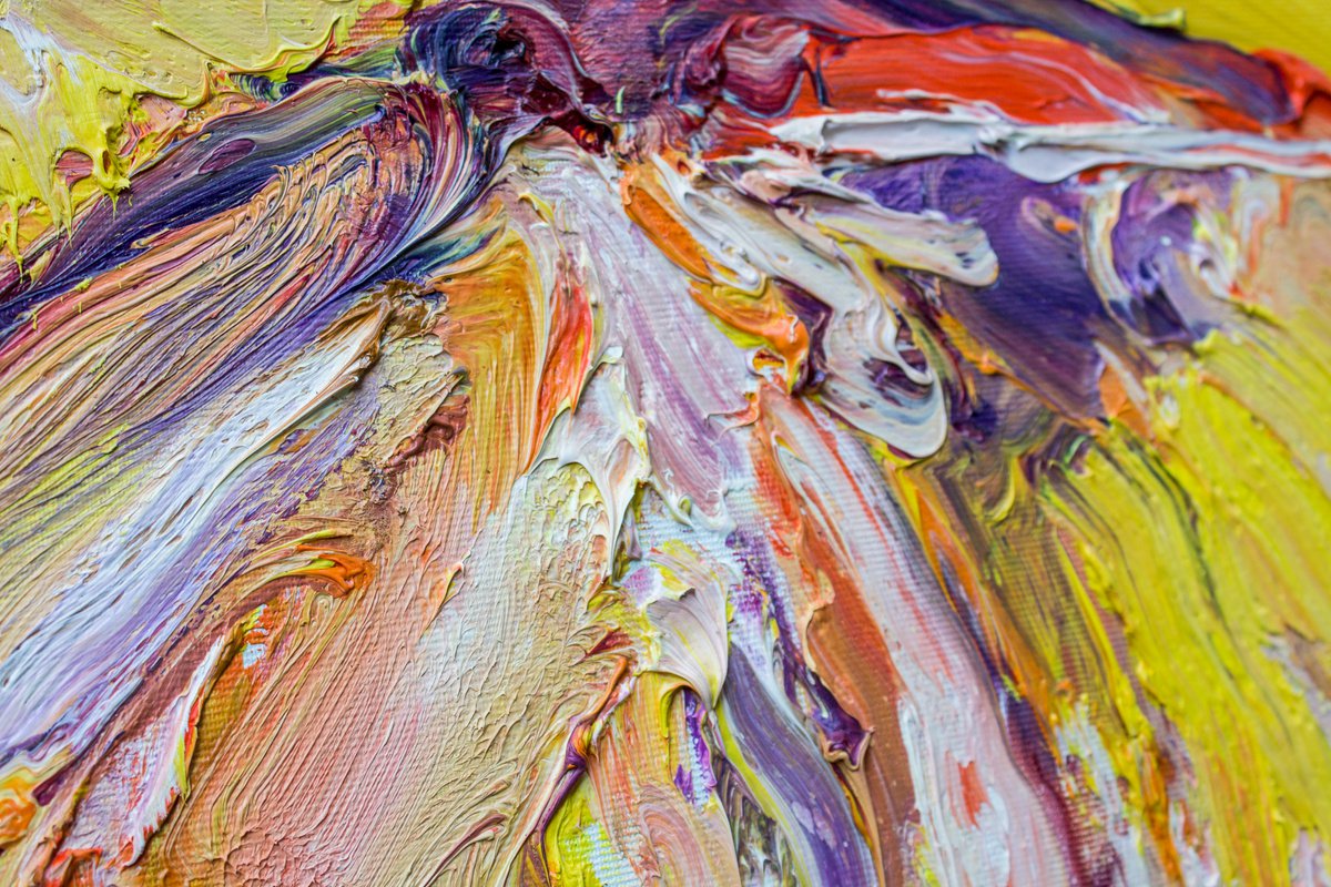 Expressive Landscape Oil Painting By Dominic Virtosu, 59 X 67, Garden Hose, Original Artwork