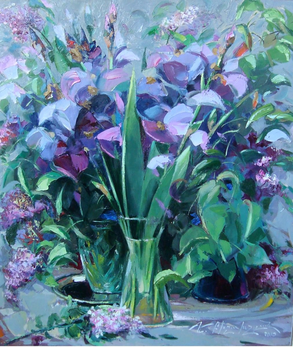 Lilies (70x80 cm) by Yervand Bichakhchyan