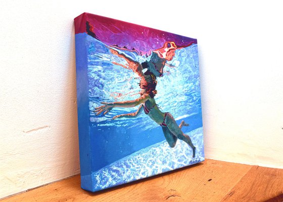 Underneath XII - Miniature swimming painting