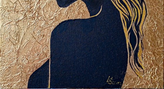 Woman in Shadow and Gold