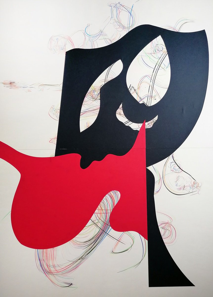 Surrealistic Abstract Collage By Stefano Mazzolini, 39 X 55", Maspie, Original Artwork