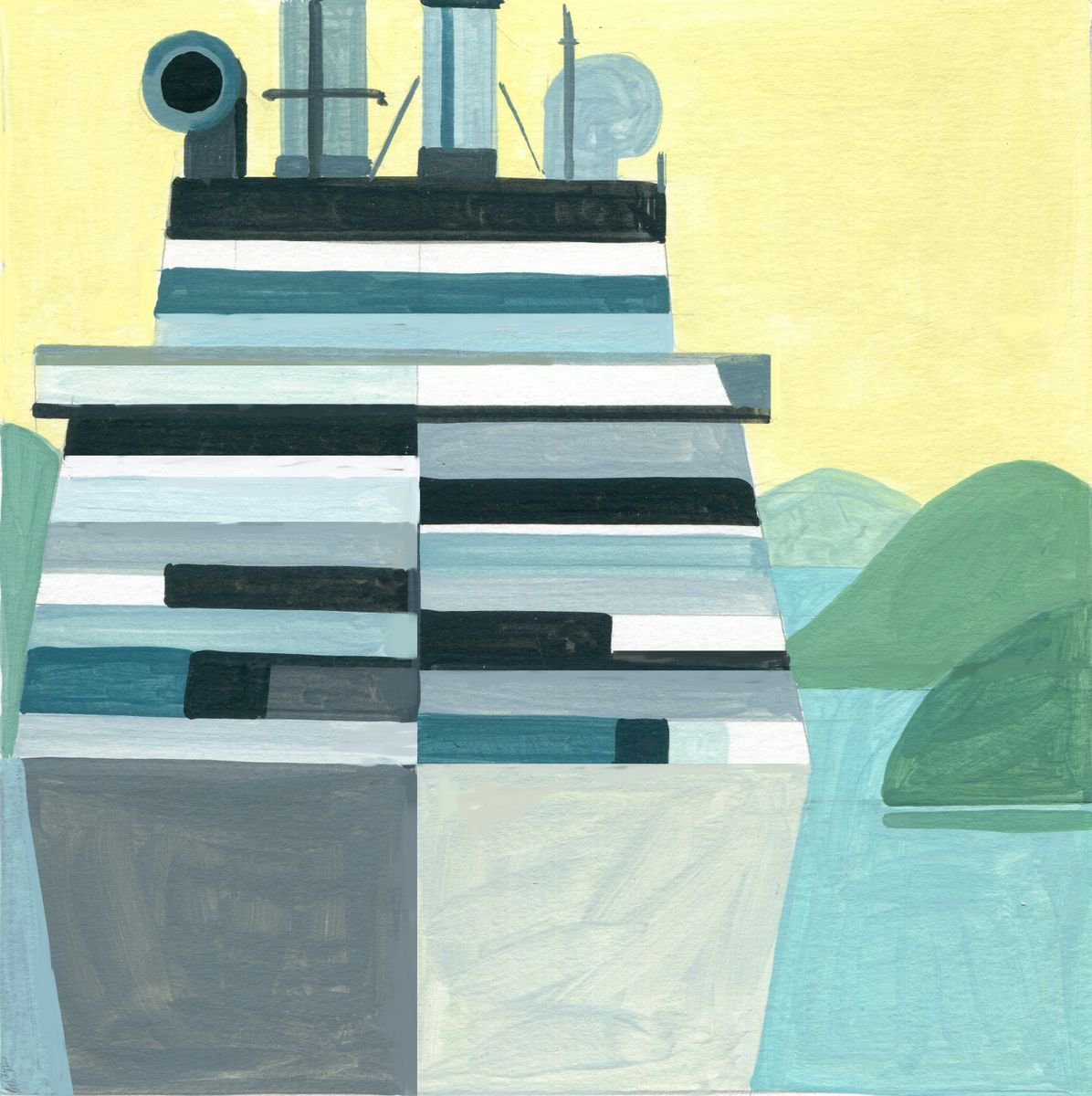 Panama-Boat.05 By Andre Baldet, 16 X 16, Artwork For Sale On Artfinder