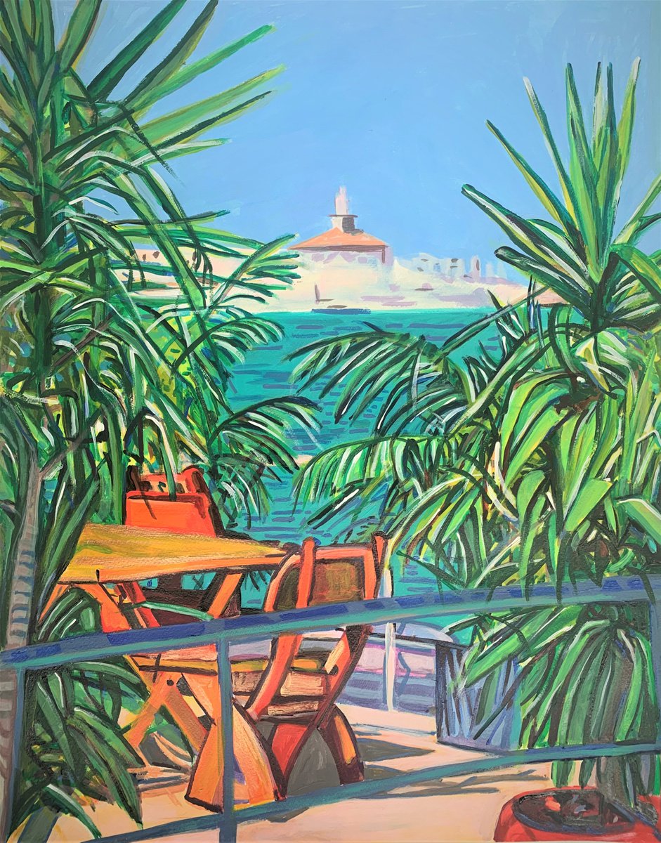 Mediterranean landscape / 72 x 57 cm by Alexandra Djokic