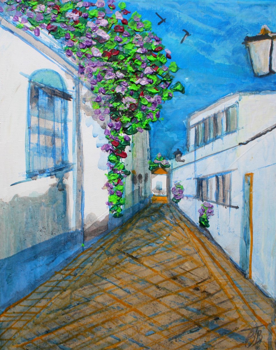 Impressionistic Landscape Acrylic Painting By Paul J Best, 12 X 16", Faro I, Original Artwork