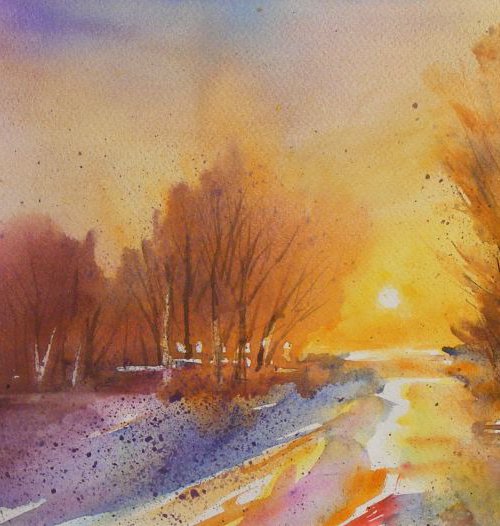 "Winter Sunset" by Ivan  Grozdanovski