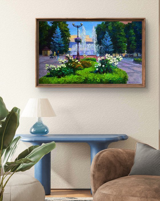 City Square with Fountains