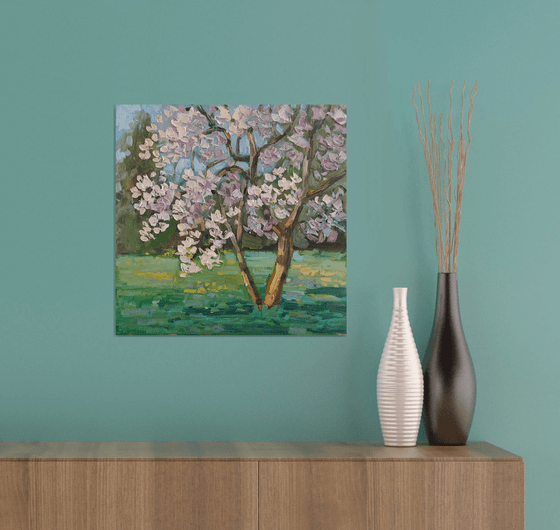 Landscape from life "Magnolia blossom", 2024