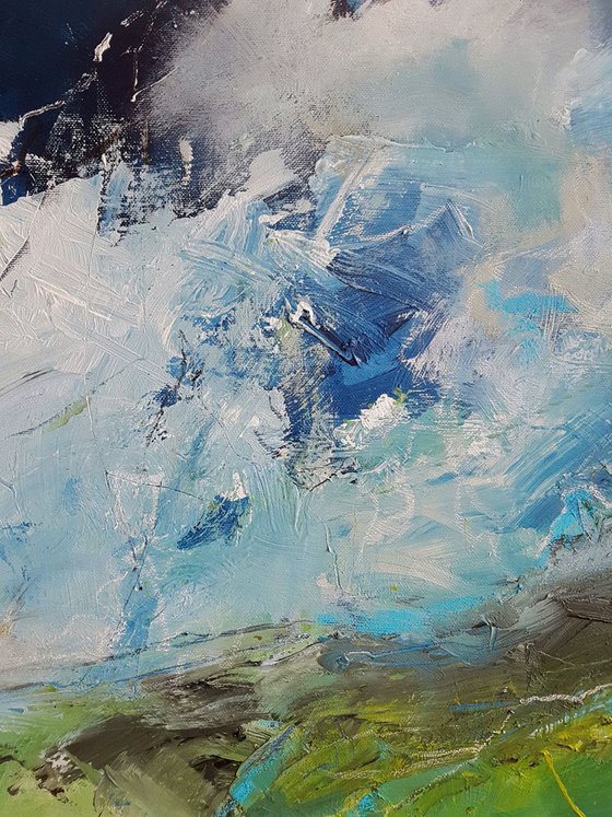Abstract Scottish Highlands painting