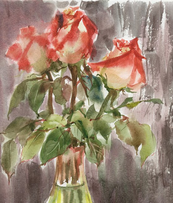 Still life with bouquet of roses #2.