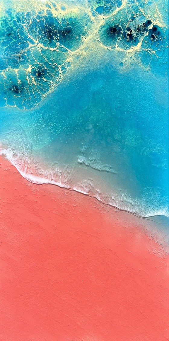 Bahamas Harbour Island - Pink sand beach painting