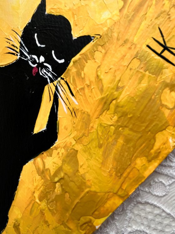 Cat Yoga Painting