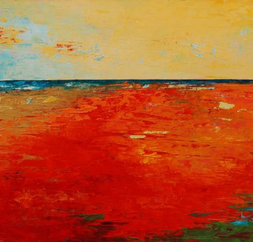 Seascape Red (ref#:1234-40MM) by Saroja van der Stegen