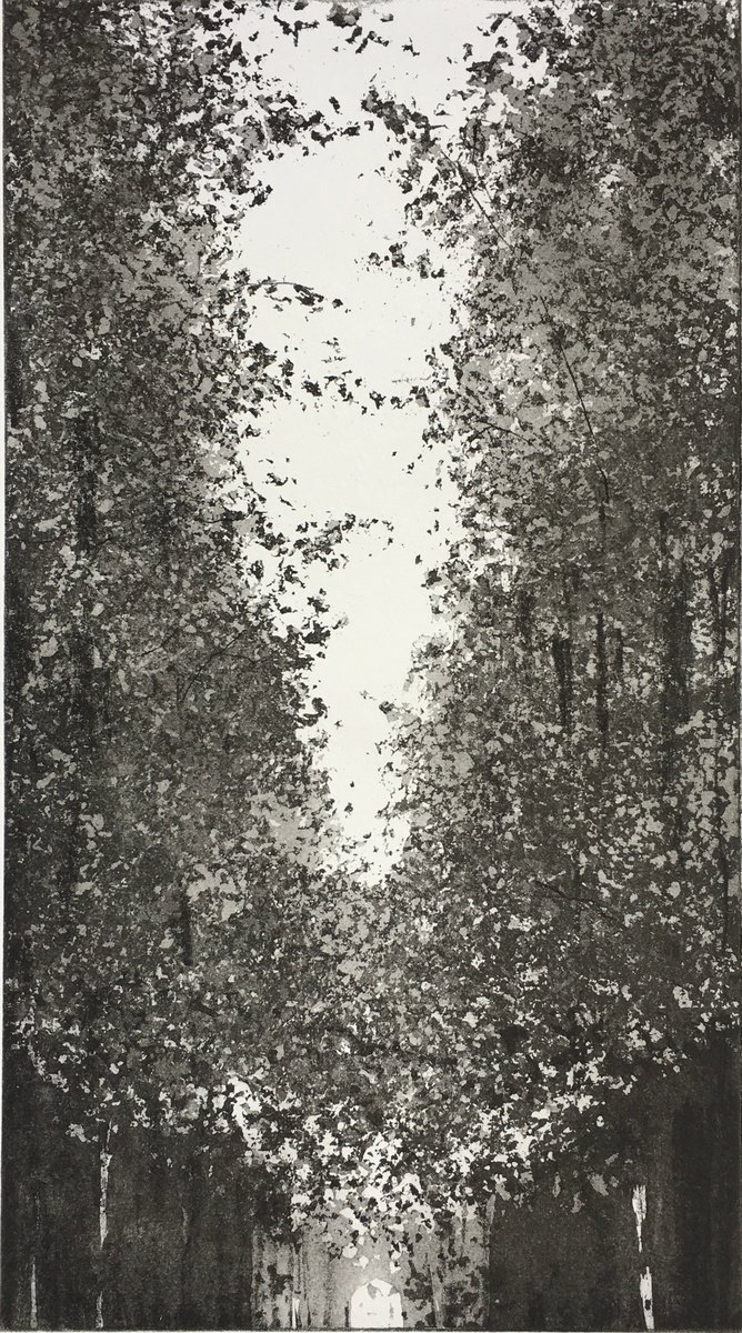 Impressionistic Landscape Etchings & Engravings By Lizzie Butler, 7 X 12", The Backs, Cambridge, Original Artwork