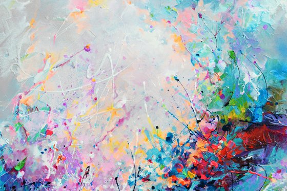 Waterfowl Flight - Colorful Dreamy Abstract