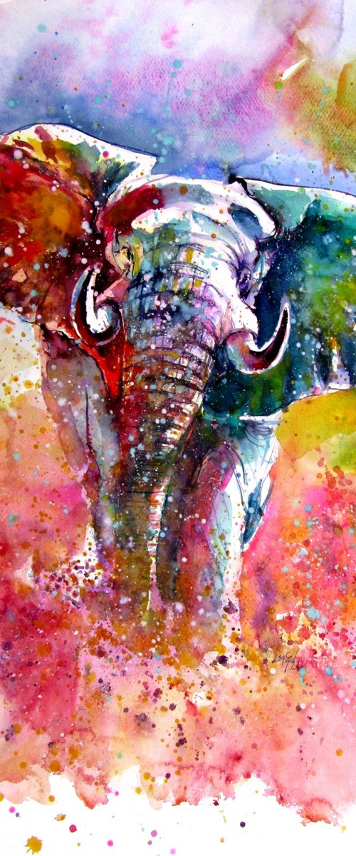 Playful elephant III by Kovács Anna Brigitta