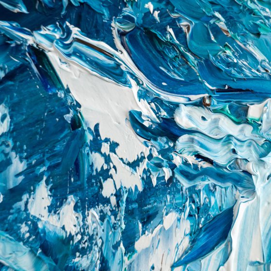 Impasto Ocean Wall Painting
