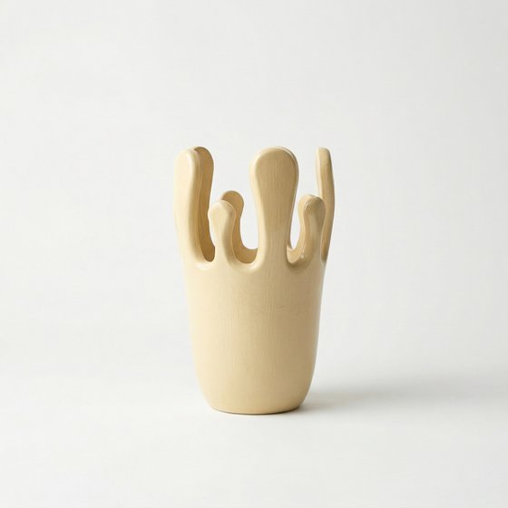 Crown Vase Butter Yellow