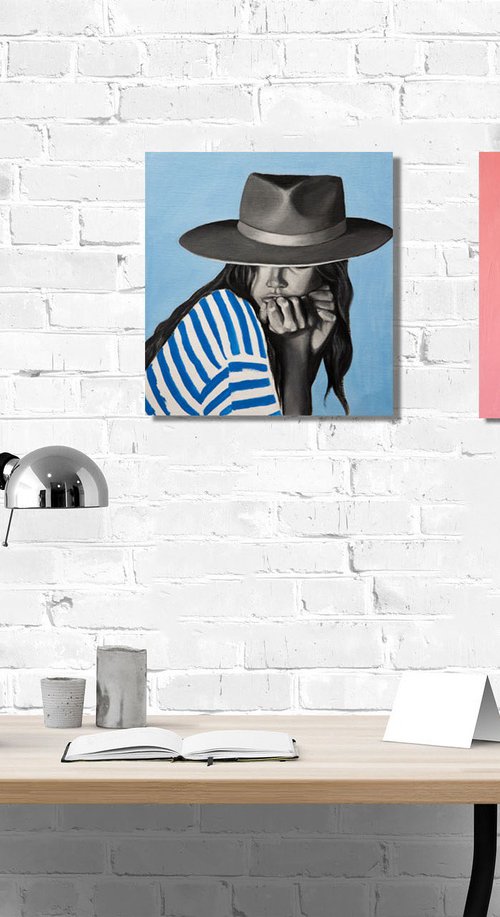 Diptych "Pink and blue" by Inna Medvedeva