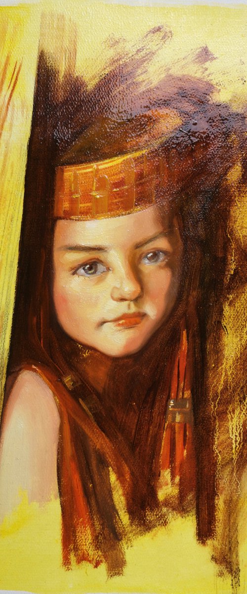 Portrait of cute girl by Hongtao Huang