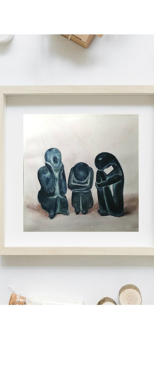 Three thinkers by Daniela Roughsedge
