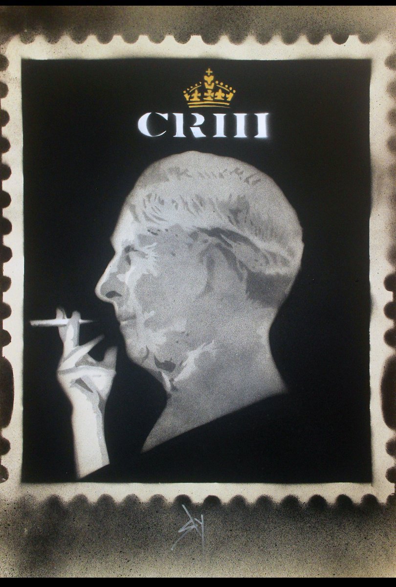 Surrealistic Portrait Painting By Juan Sly, 22 X 31", Spliff King (Kp), Original Artwork