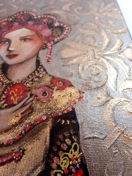The sacred ritual 20 x 60 cm.