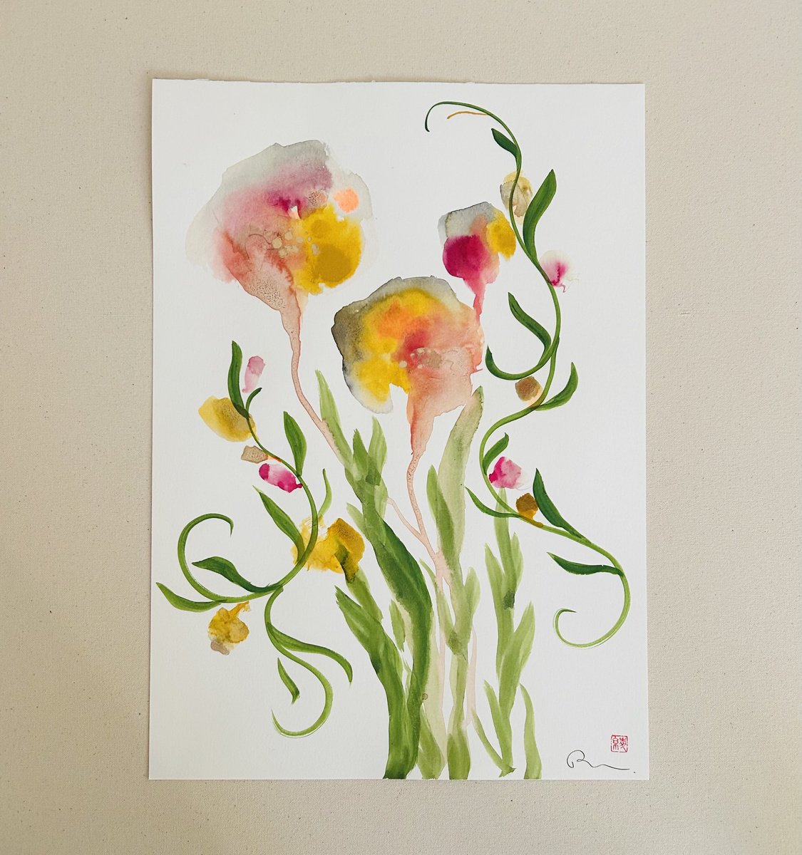 Abstract Ink Drawing , Magical Plants 24 By Ryoko Minamitani, 12 X 17, Artwork For Sale On Artfinder