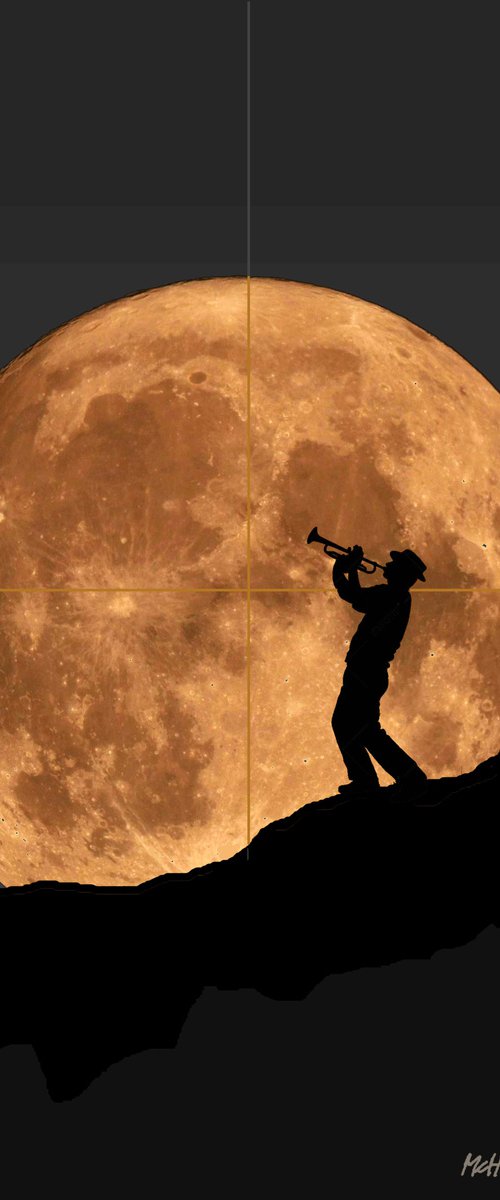 TRUMPET MAN AND THE MOON #2 by Joe McHarg