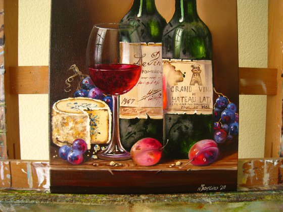 Wine, Cheese, and Fruit