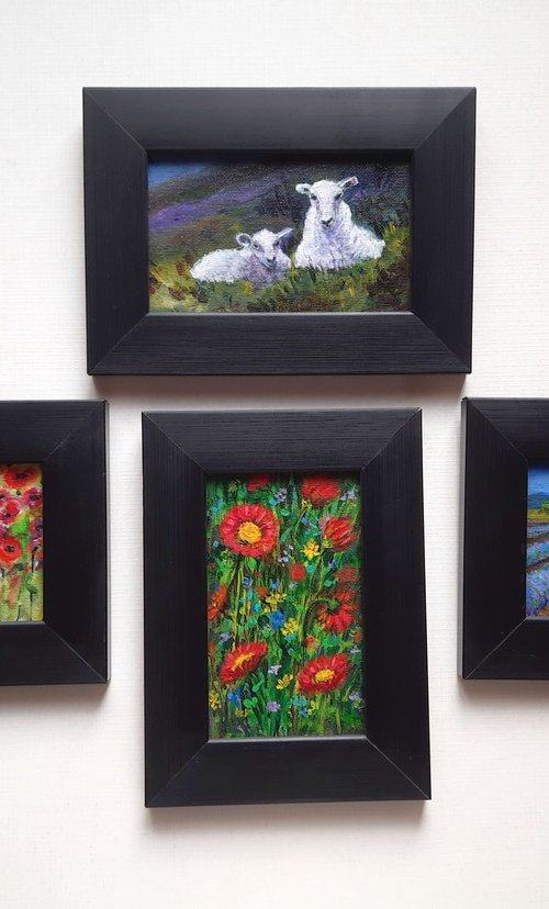 Set of Idyllic Miniatures by Asha Shenoy