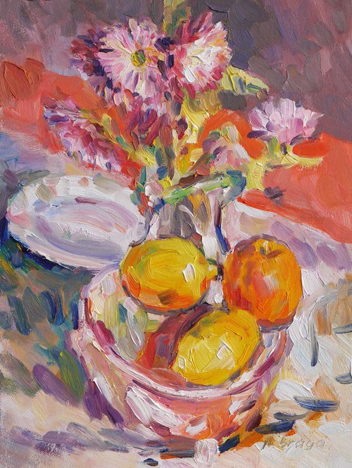 Still life with fruits on a table (etude) by Dima Braga