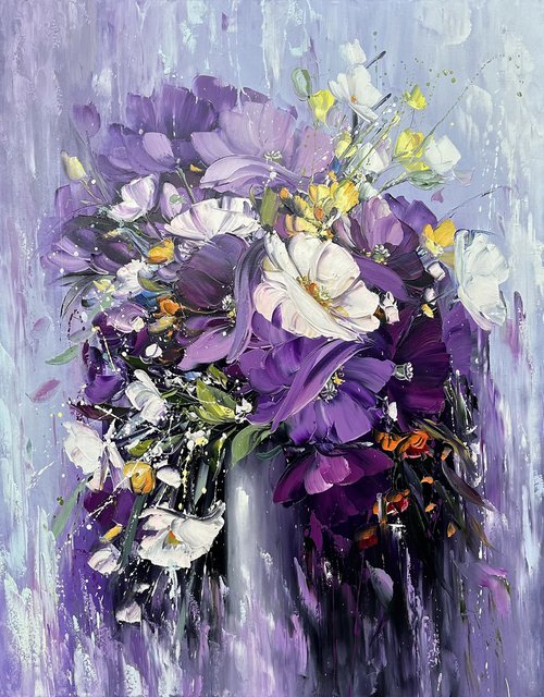 Purple flowers by Marieta Martirosyan