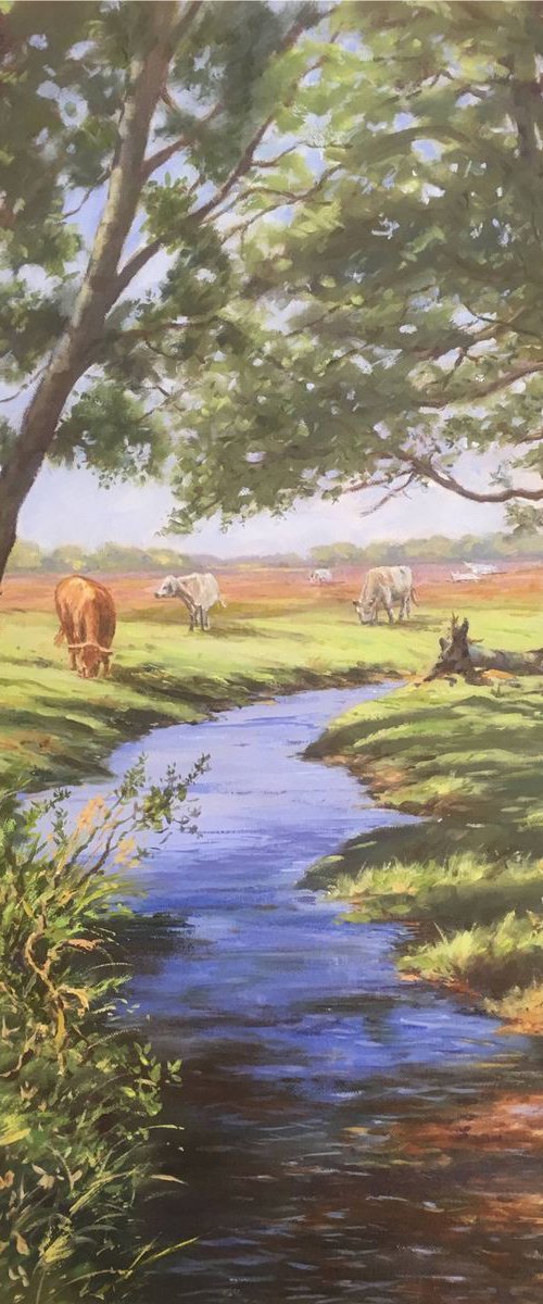 Stream side Cattle by Peter Frost