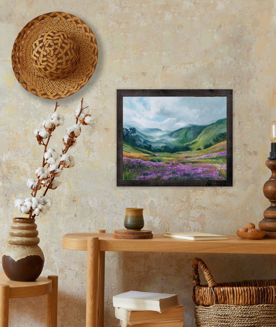 Purple flowers in the meadow