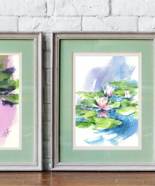 Diptych "Melody of river" by Ksenia Selianko
