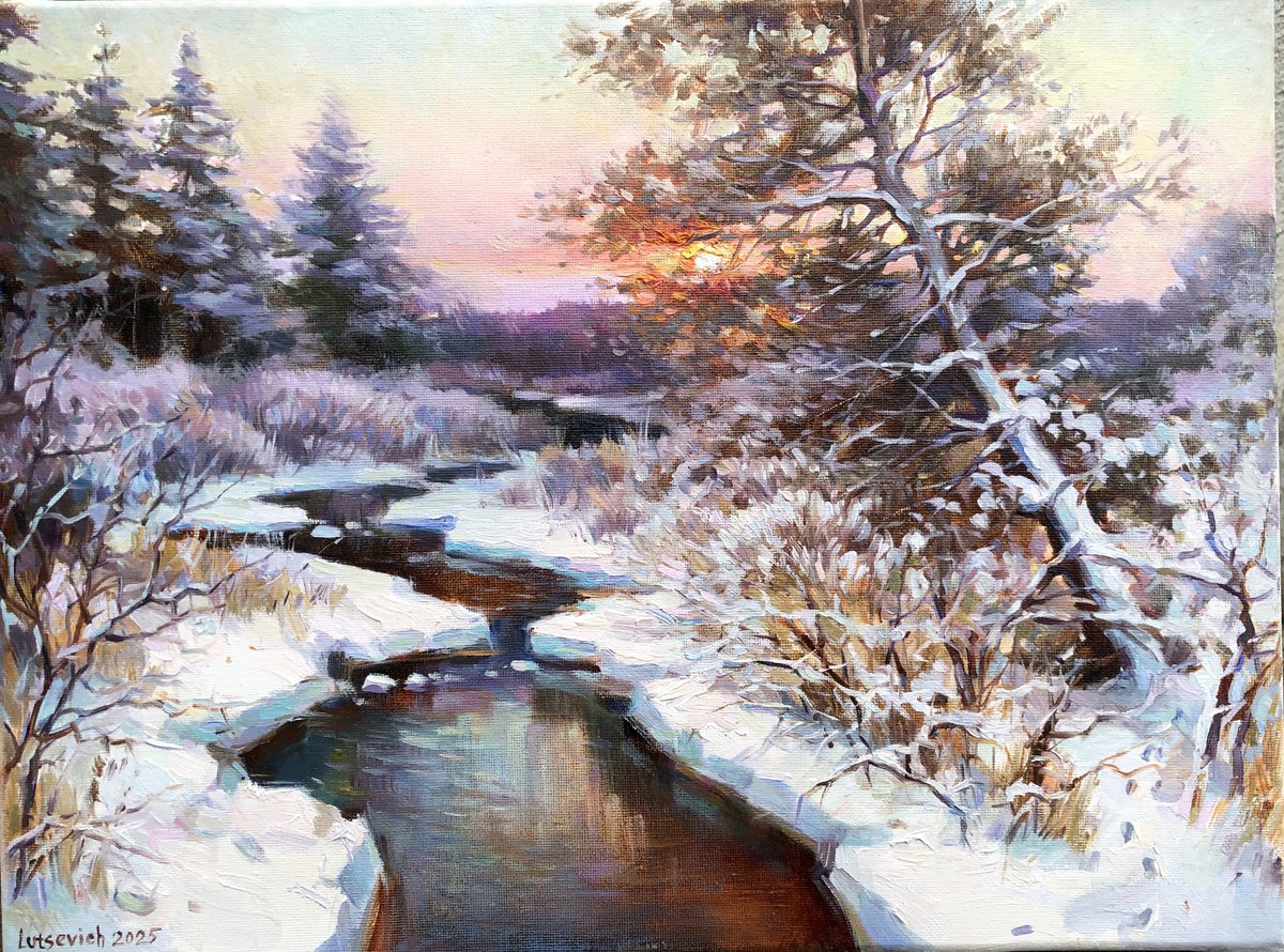 Winter landscape by Vladimir Lutsevich