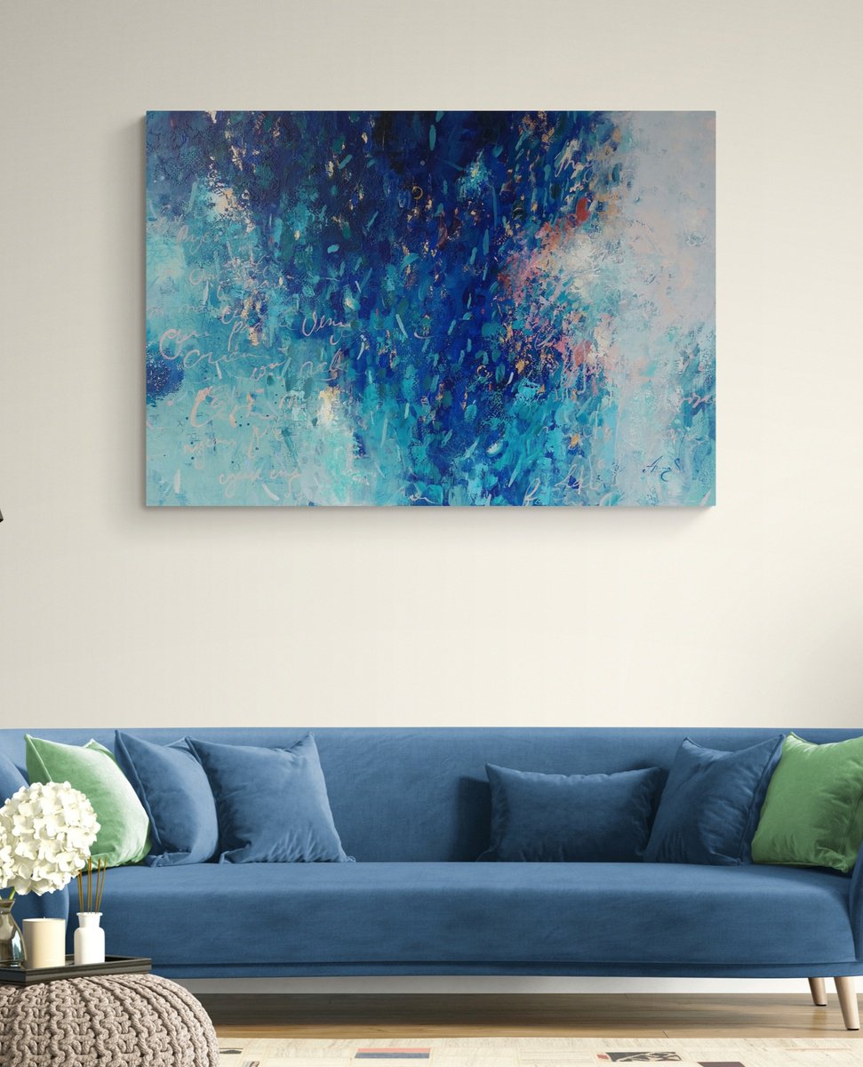 Abstract Acrylic Painting By Anna Silabrama, 59 X 39, - ?Midlife - ?, Original Artwork