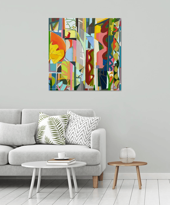 Mr. Cardinal And A Tapestry