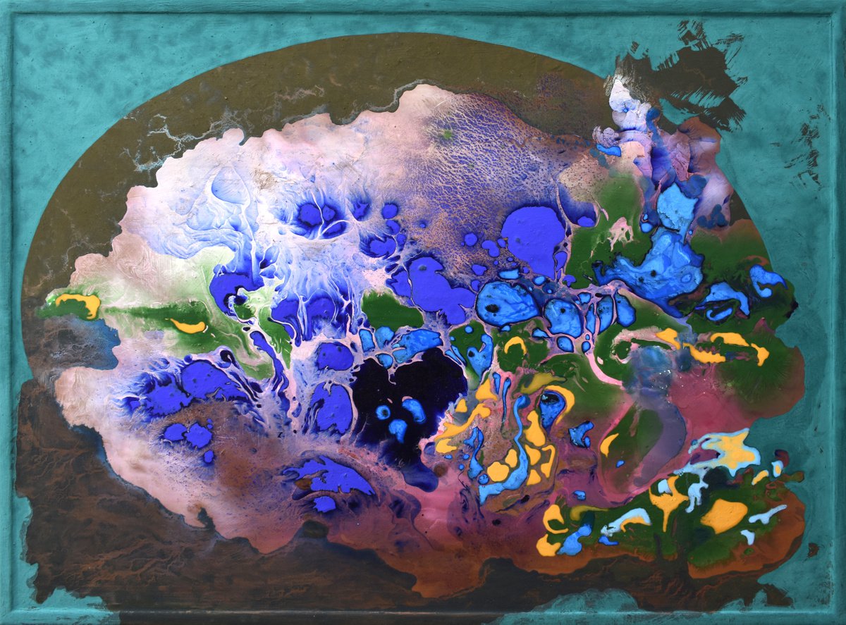 Abstract Painting By Milena Nicosia, 52 X 39", Fiori D