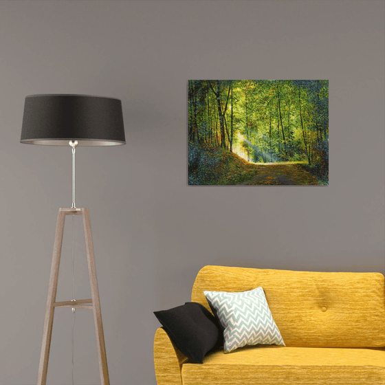 Spring forest  (60x80cm, oil painting, ready to hang)