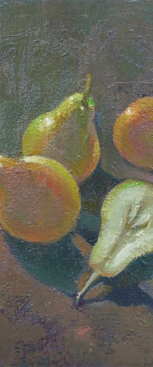 Still Life with Sliced Pear by Kamsar Ohanyan