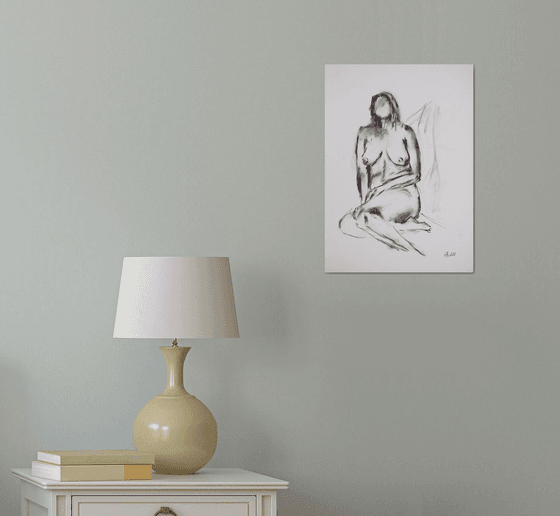 Nude in charcoal. 35