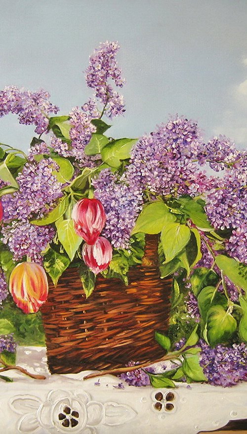 Lilacs and Tulips Romance by Natalia Shaykina