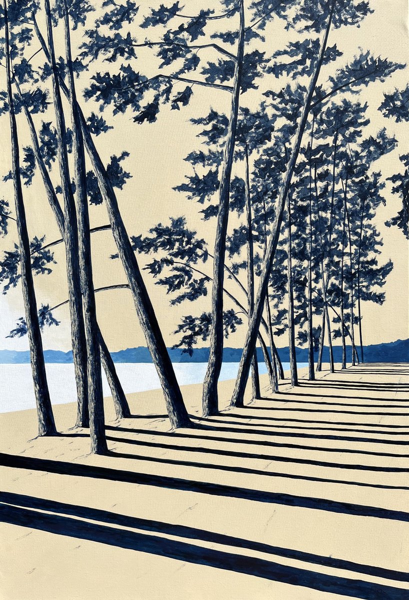 Landscape Acrylic Painting By Cadiou Frederic, 35 X 51, Armand