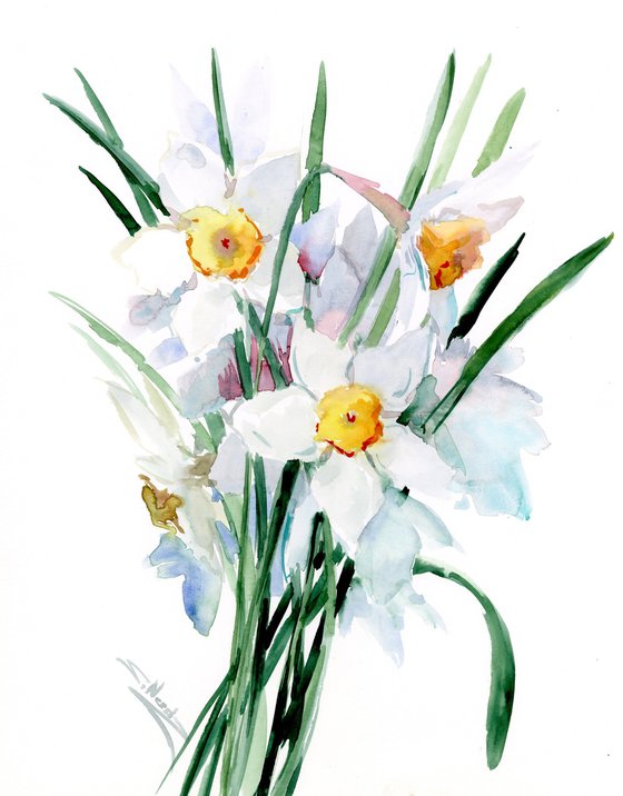 White Daffodil Flowers