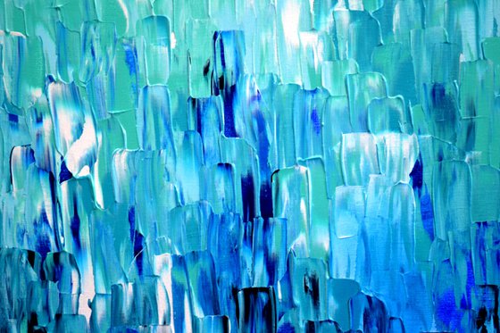 Relief Blue 34 - Large Abstract Marine, Ocean